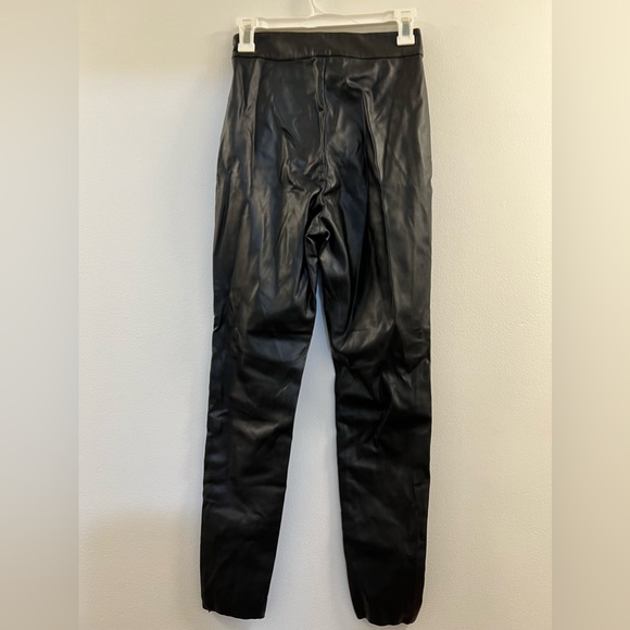 33. MESHKI Black Shayla Skinny Faux Leather Split Pant - Picture 10 of 16